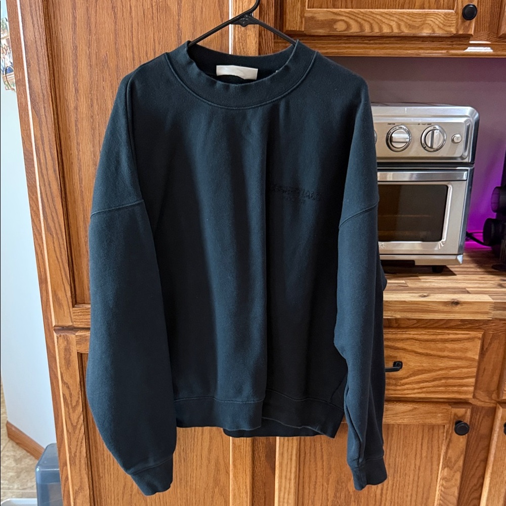 Essentials Black Crewneck Sweater